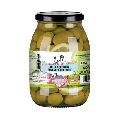 Olivy zelené Bella di Cerignola s nakládaným citronem Cannone 1062ml